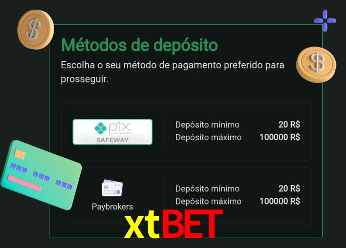 O cassino xtbet oferece uma grande variedade de métodos de pagamento